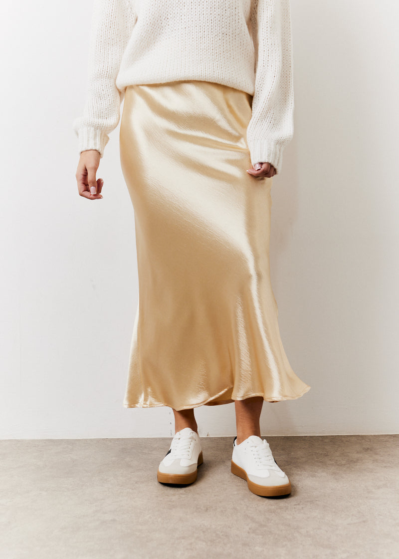 Satin Midi Skirt