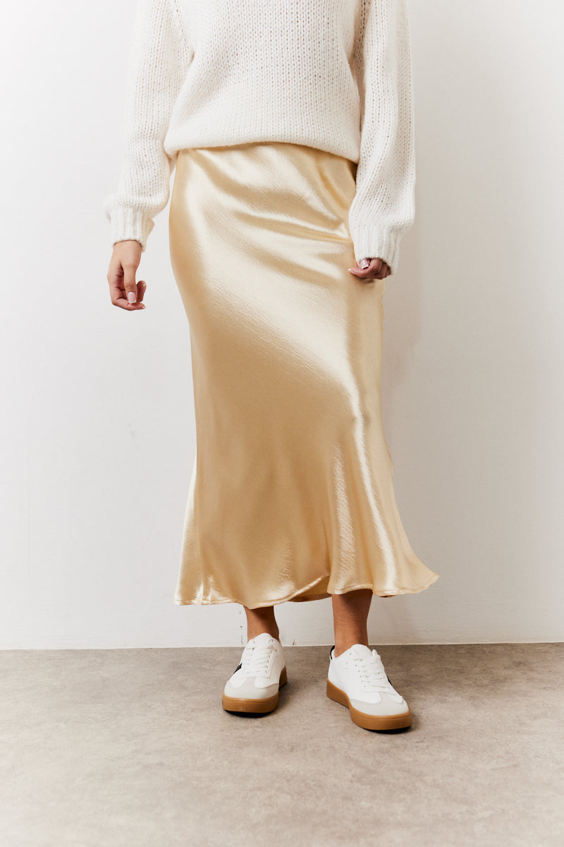 Satin Midi Skirt