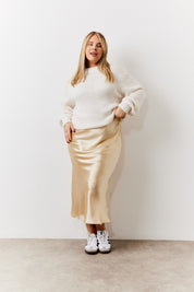 Satin Midi Skirt
