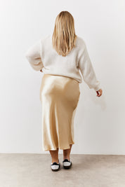 Satin Midi Skirt