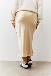 Satin Midi Skirt