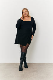 Wrap Asymmetric Mini Skirt