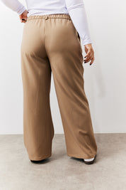 Adjustable Pleat Wide Leg Trouser