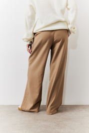 Adjustable Pleat Wide Leg Trouser