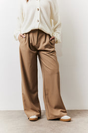 Adjustable Pleat Wide Leg Trouser