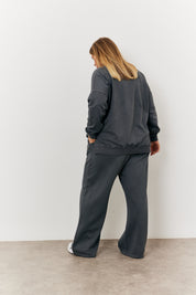 Grey Wash Wide Leg Jogger