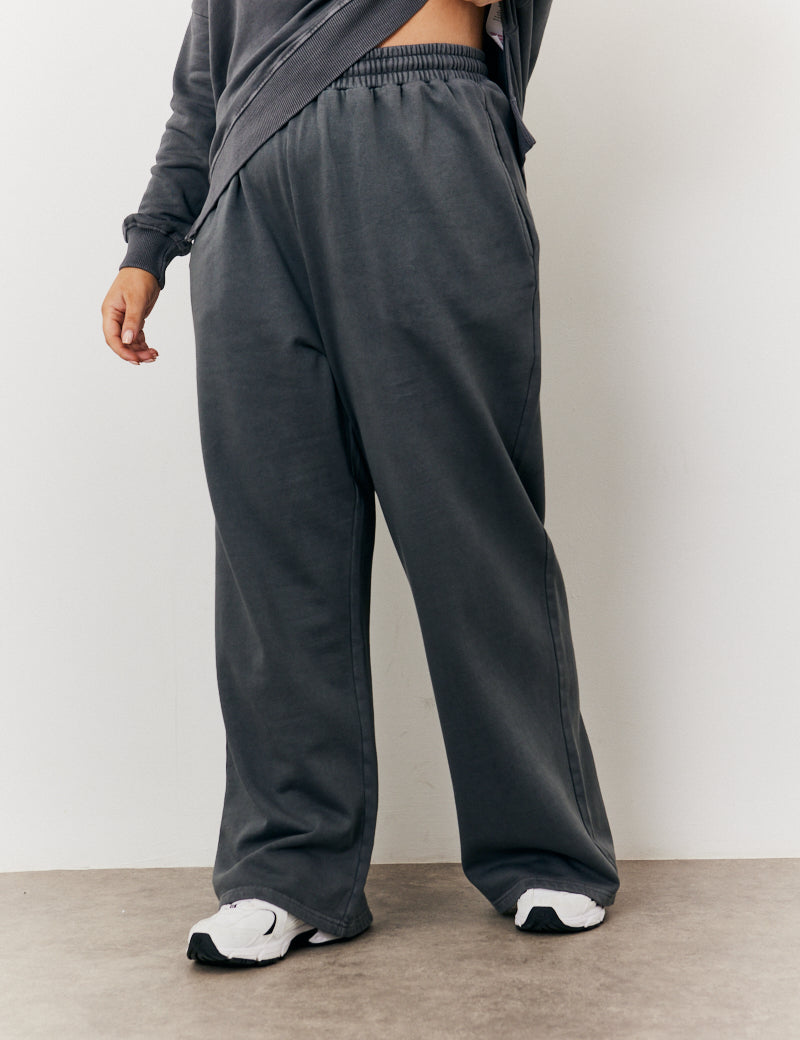 Grey Wash Wide Leg Jogger