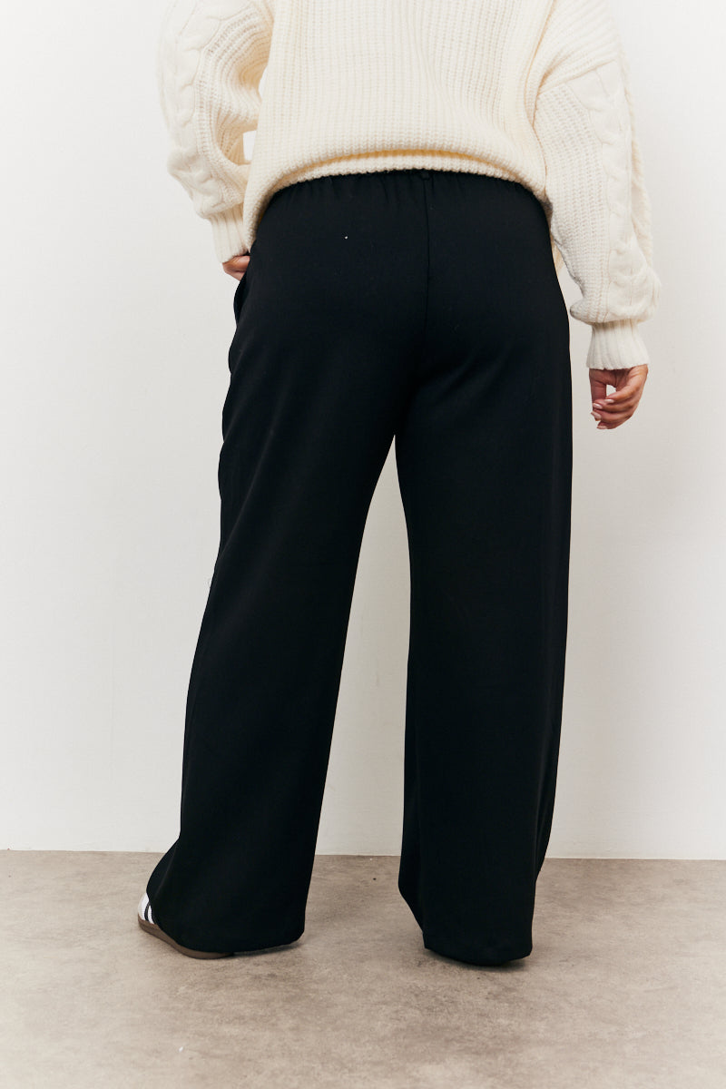 Adjustable Pleat Wide Leg Trouser