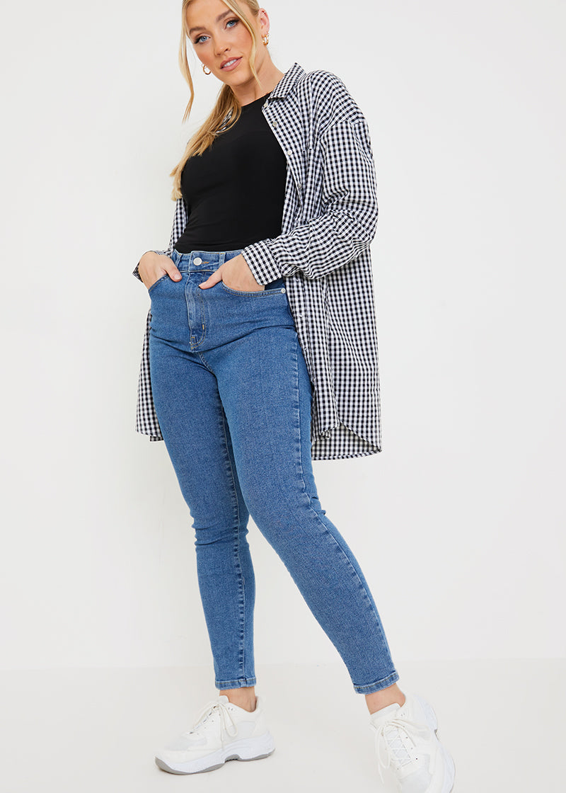 High Waisted Stretch Skinny Jeans
