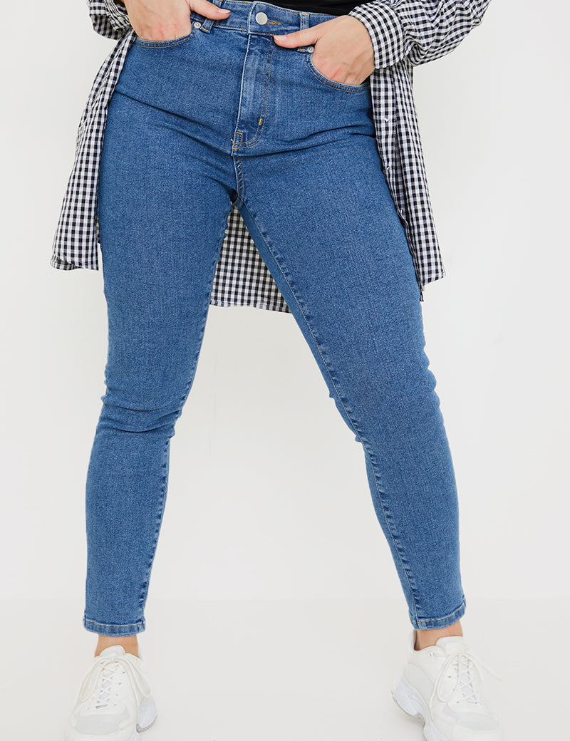 High Waisted Stretch Skinny Jeans