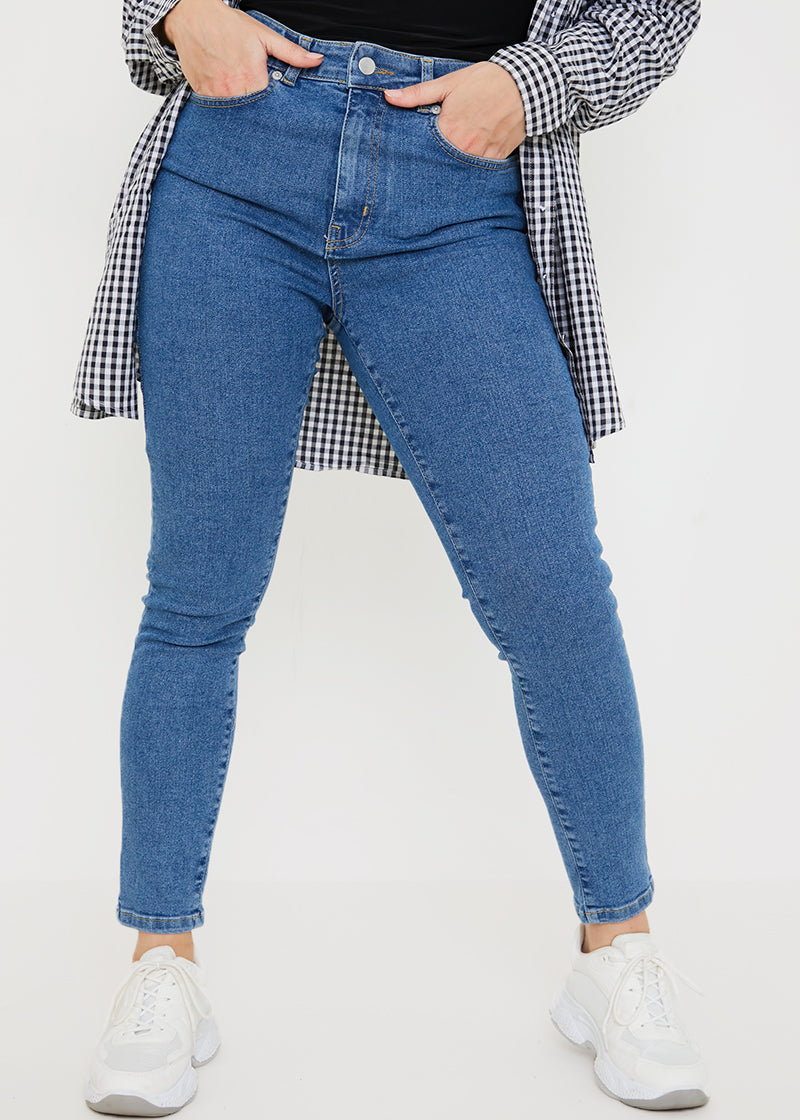 High Waisted Stretch Skinny Jeans