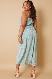 Floral Frill Wrap Maxi Dress
