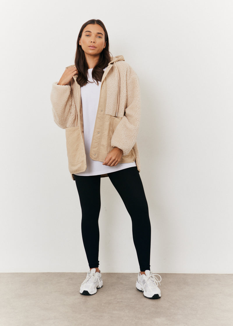 Borg Patched Quilted Jacket