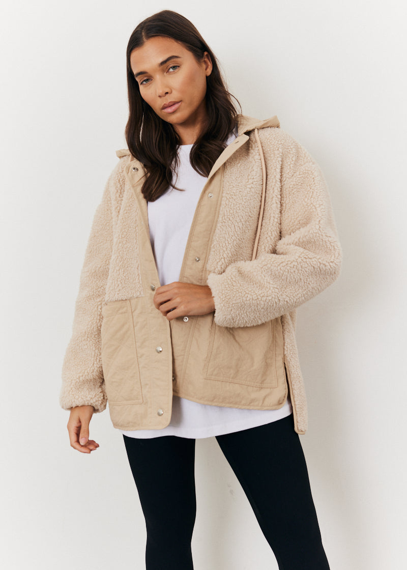 Borg Patched Quilted Jacket