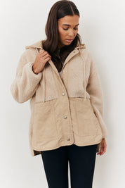 Borg Patched Quilted Jacket
