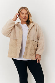 Borg Patched Quilted Jacket