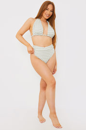 Control Stripe Boomerang Bikni Bottoms