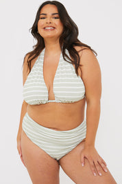Control Stripe Boomerang Bikni Bottoms
