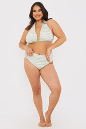 Control Stripe Boomerang Bikni Bottoms