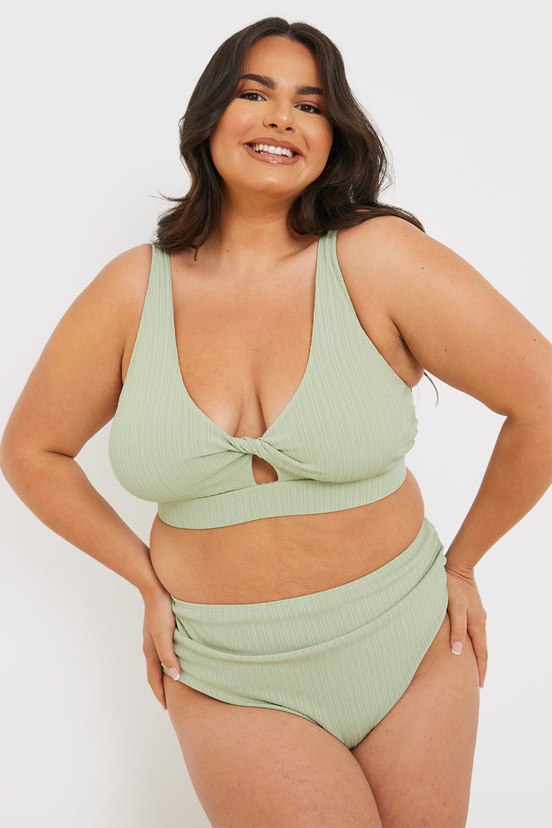 Control High Waisted Rib Bikni Bottoms
