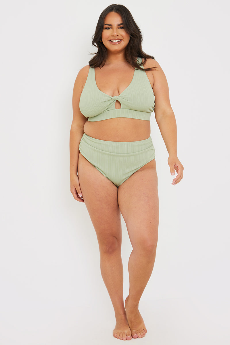 Control High Waisted Rib Bikni Bottoms