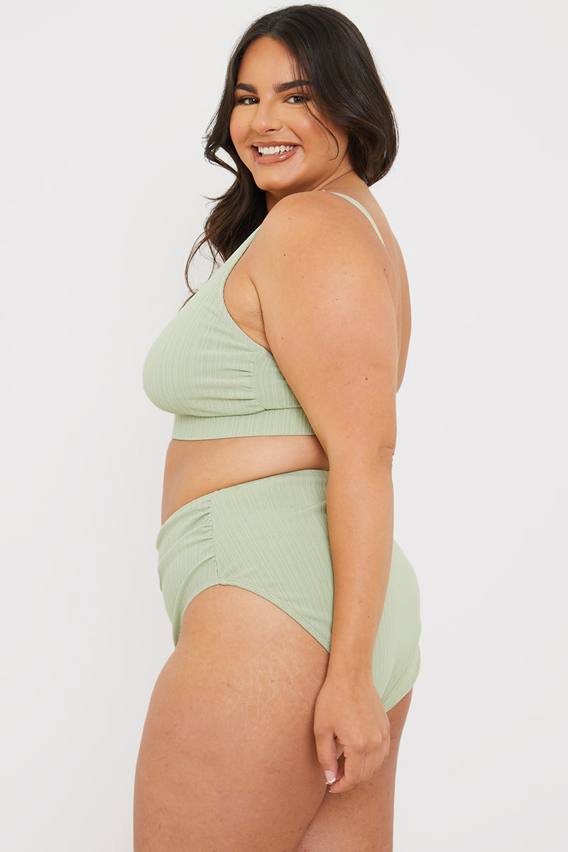 Control High Waisted Rib Bikni Bottoms