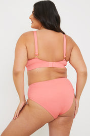 Fuller Support Crinkle Sqaure Neck Bikni Top