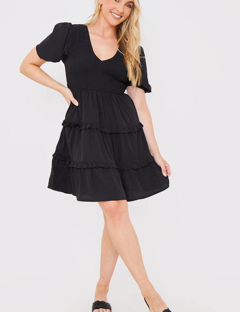 Shirred Smock Dress