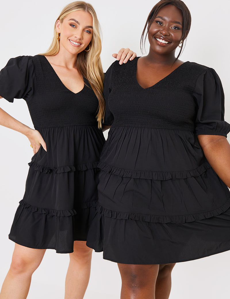 Shirred Smock Dress