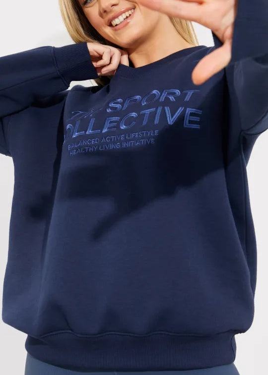 V-Neck Embroidered Sport Collective Jersey Sweater