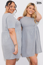 Short Sleeve Mini Smock Dress