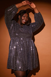 Disco Sequin Smock Mini Dress