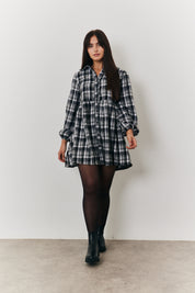 Check Smock Shirt Dress	