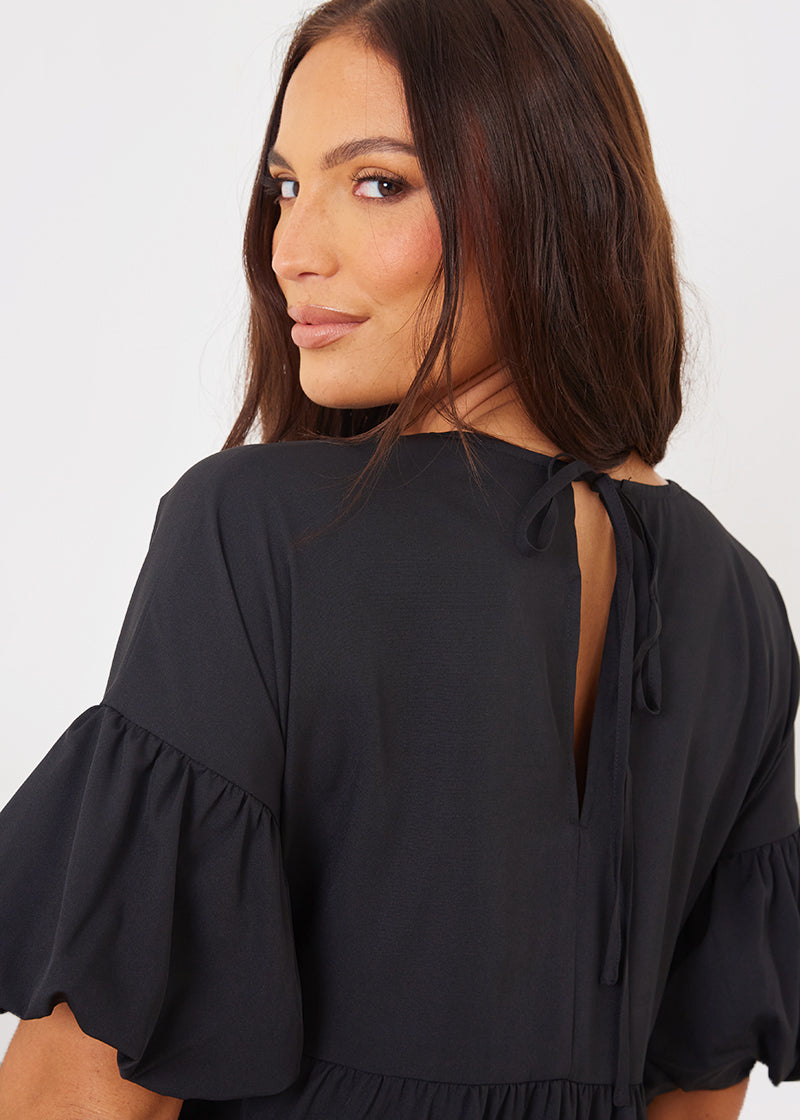 V Neck Smock Maxi Dress