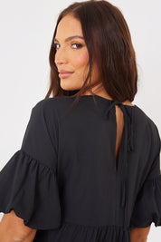 V Neck Smock Maxi Dress