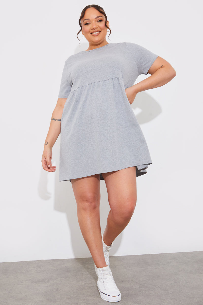 Short Sleeve Mini Smock Dress