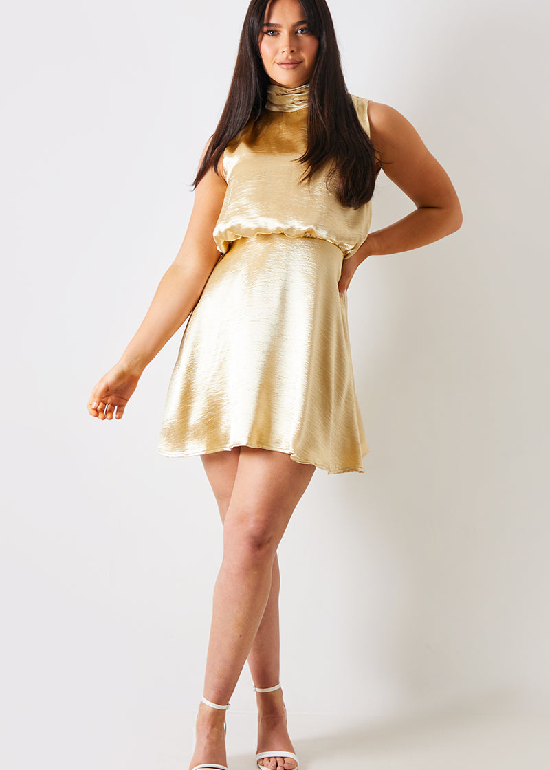 Liquid Satin Mini Dress