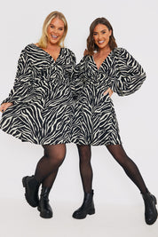Zebra Woven Mini Dress
