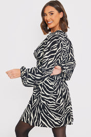 Zebra Woven Mini Dress