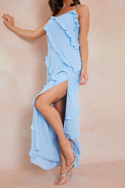 Strappy Frill Detail Maxi Dress