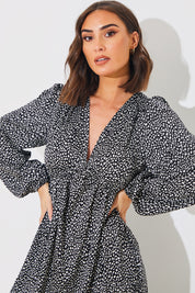 Floral Print Smock Midi Dress