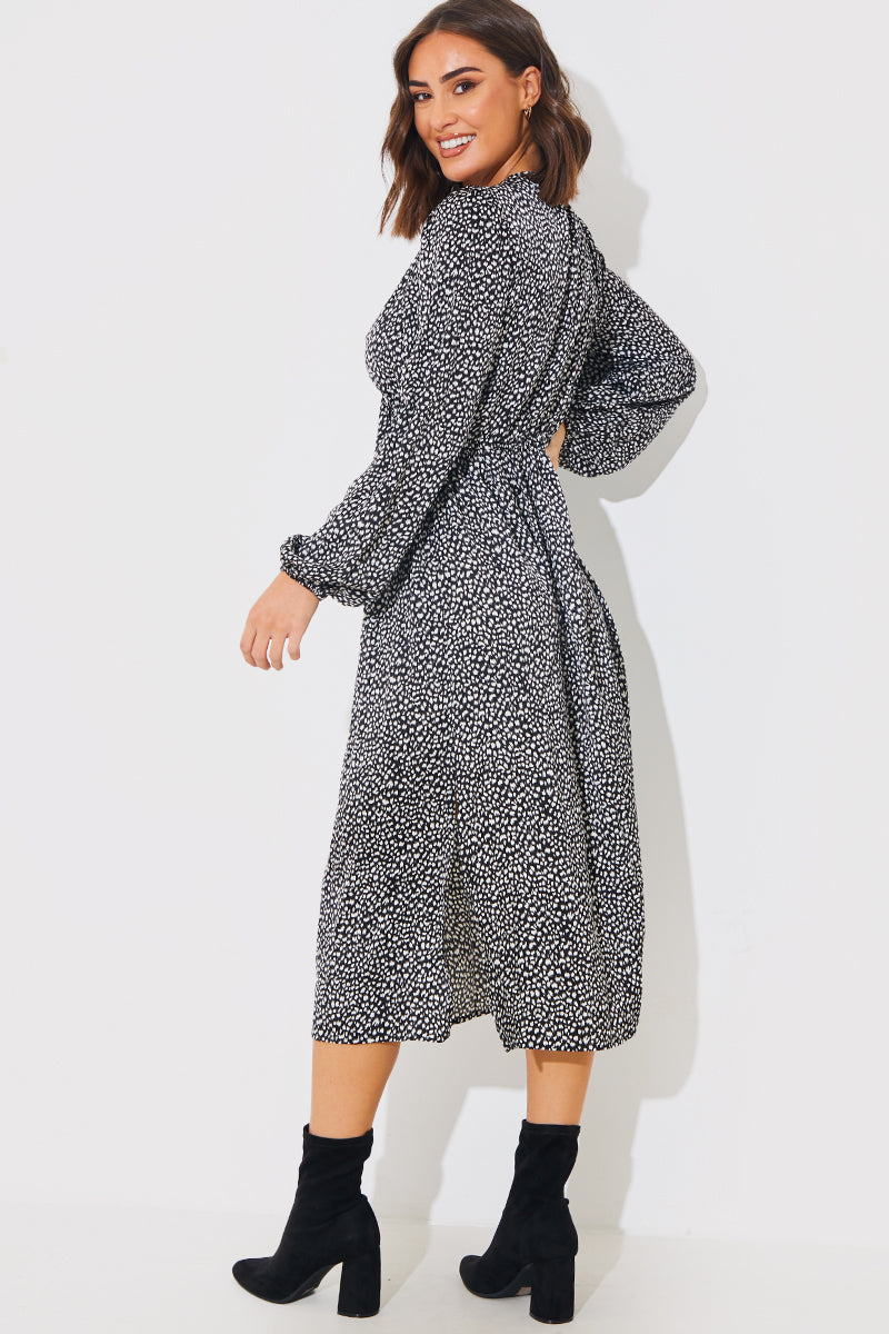 Floral Print Smock Midi Dress