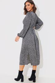 Floral Print Smock Midi Dress