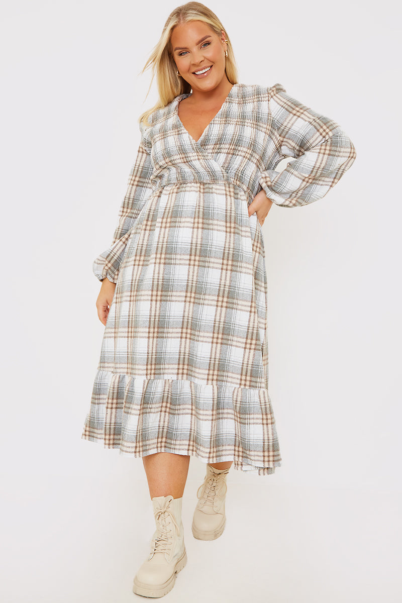 Wrap Front Midi Dress