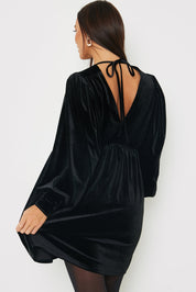 Velvet Smock Mini Dress