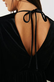 Velvet Smock Mini Dress