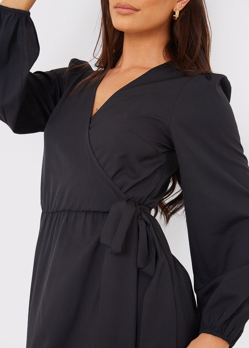 Wrap Waist Midi Dress