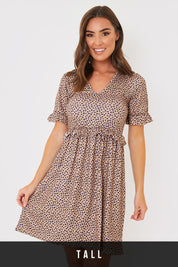 V Neck Skater Dress