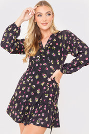 Jersey Wrap Mini Dress