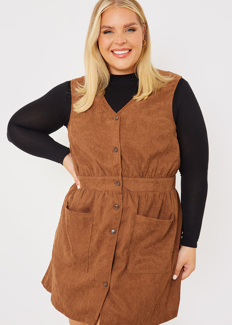 Corduroy Pinafore Dress